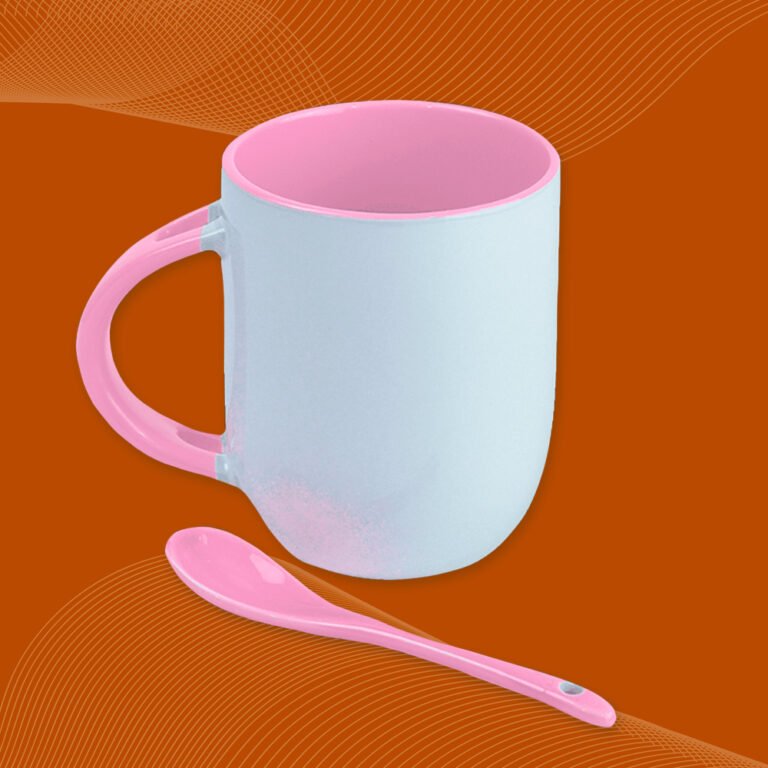 Taza Cuchara Rosa
