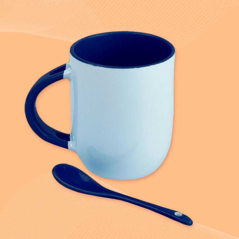 Taza Cuchara Azul Marino