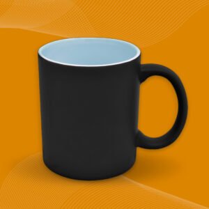 Taza mágica negra mate