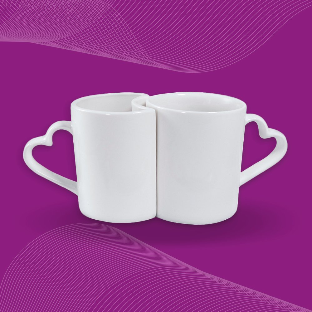 taza pareja blanca