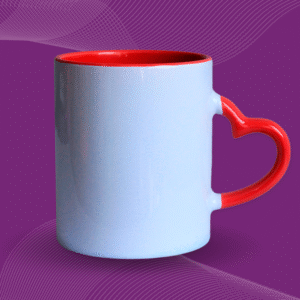 Taza asa corazón roja
