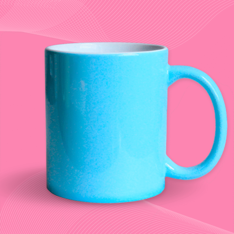taza azul claro pastel