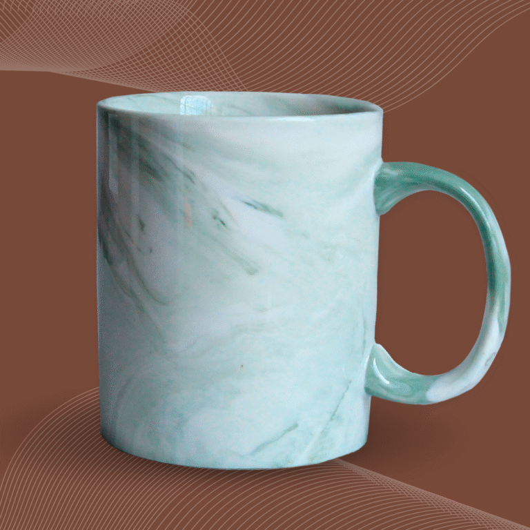 taza verde marmol