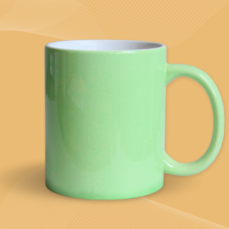 taza verde pastel