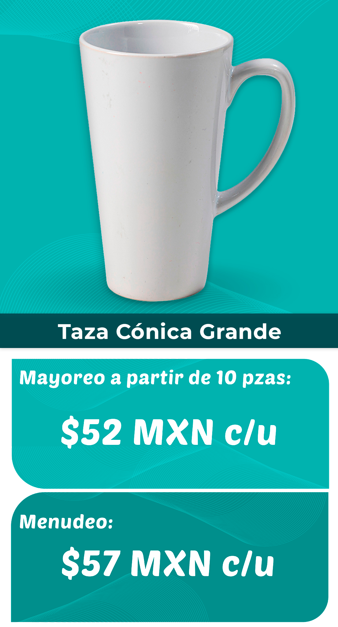 Taza conica grande