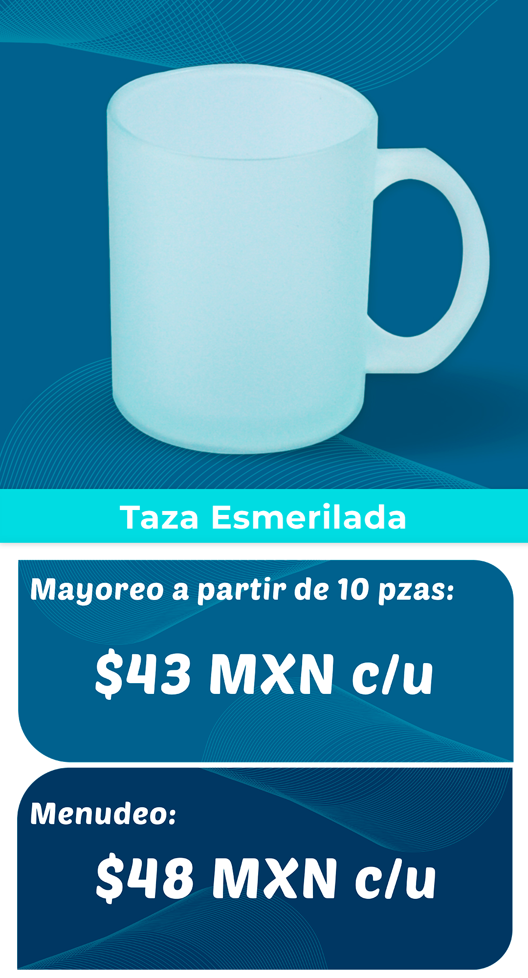 Taza esmerilada