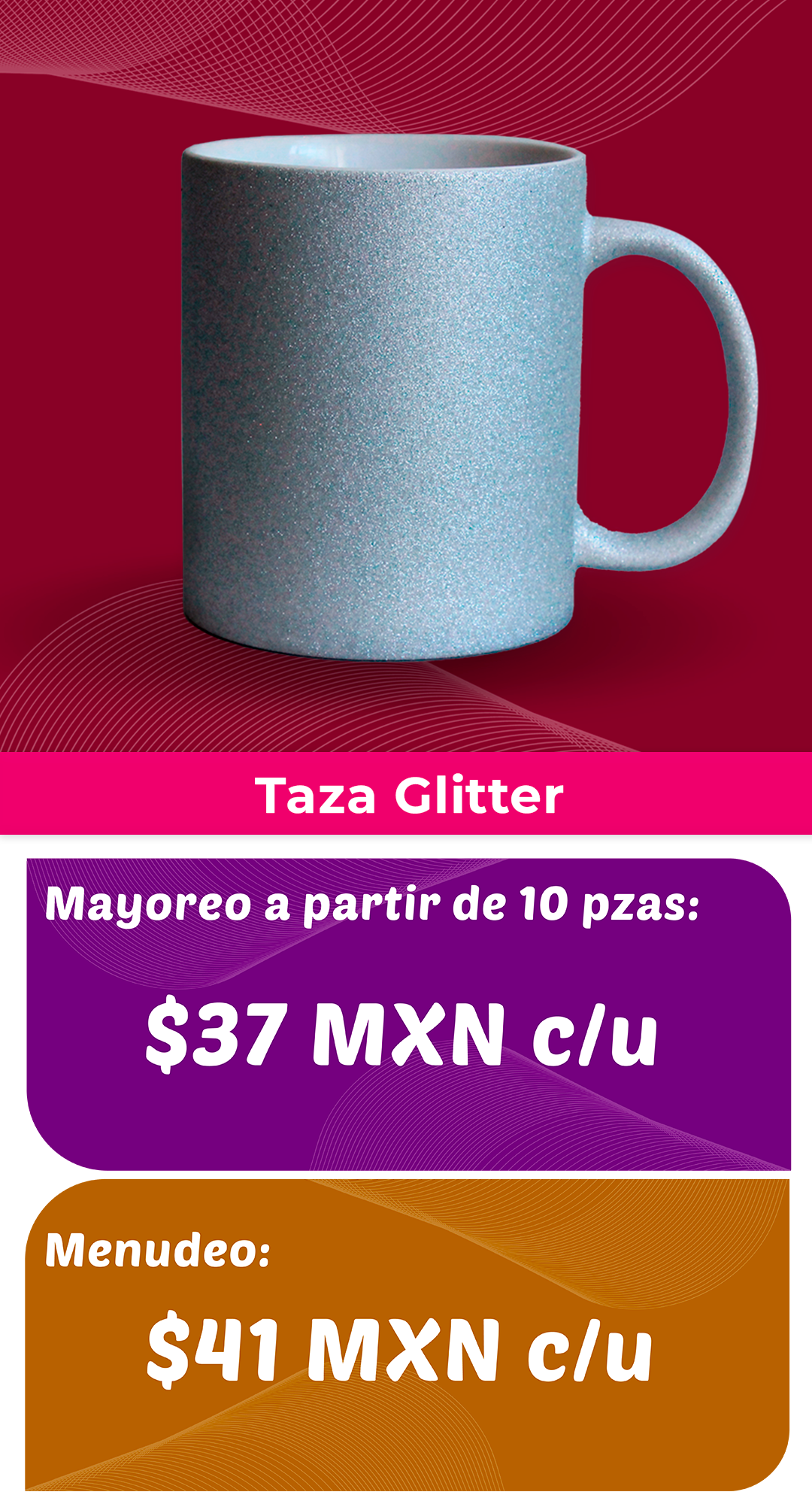 Taza glitter 6