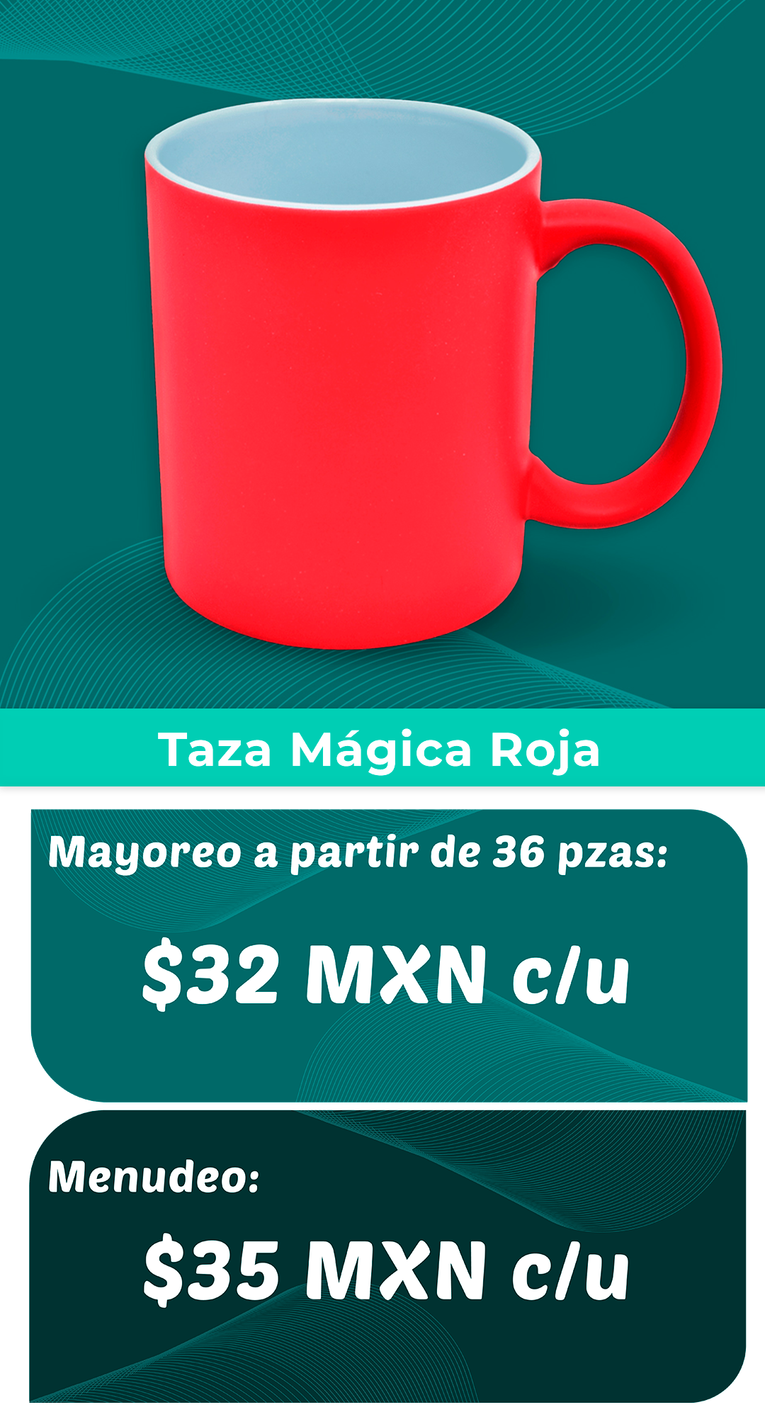 Taza magica roja
