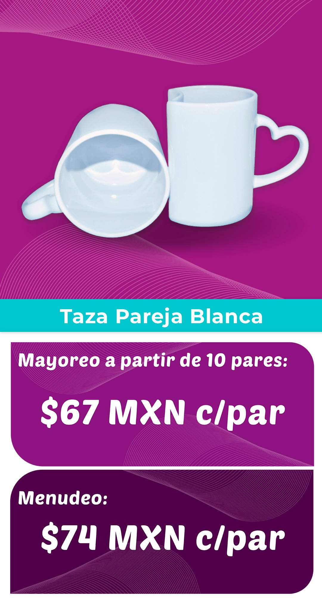 Taza pareja blanca 2