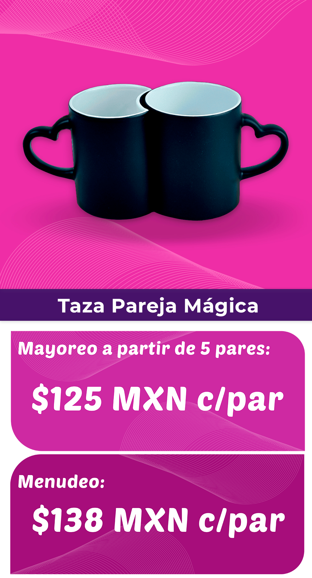 Taza pareja magica